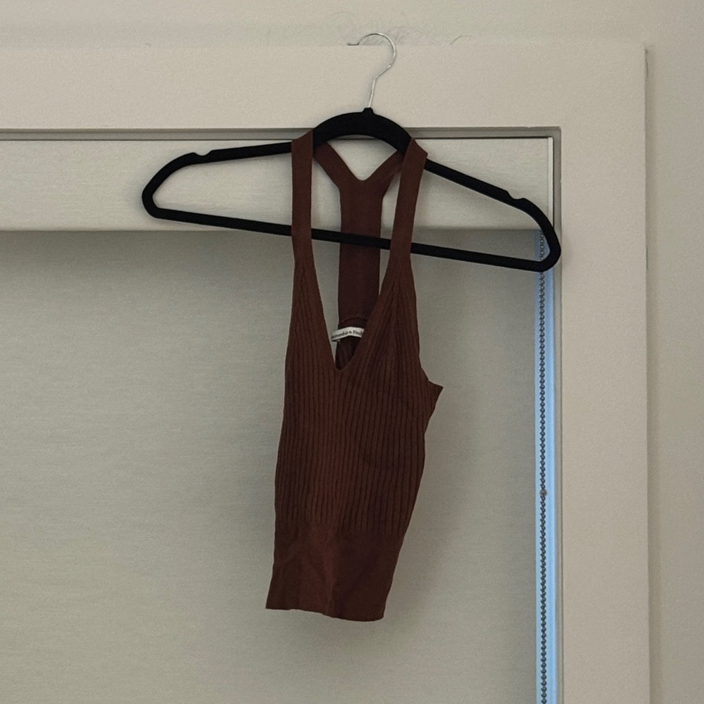 Abercrombie & Fitch Brown Ribbed Tank Top